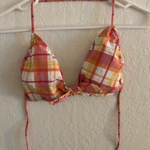 Plaid bathing suit top